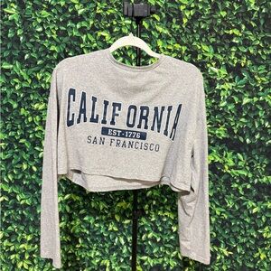 California San Francisco Gray Crop Top